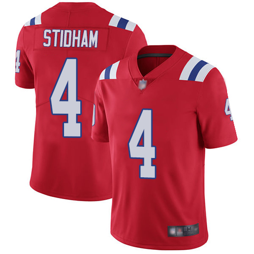 New England Patriots Limited Red Men 4 Jarrett Stidham Alternate NFL Jersey Vapor